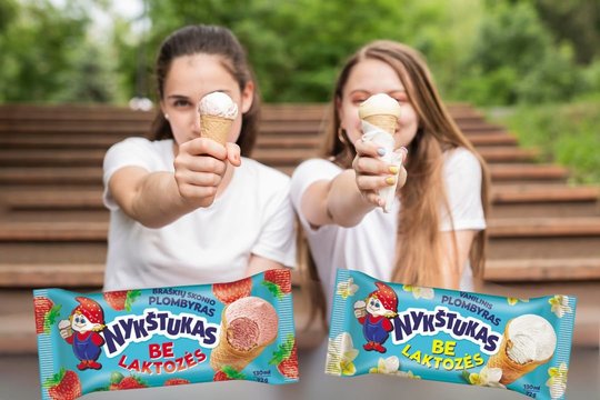 „Nykštukas“ džiugina naujove: ledai be laktozės jau prekyboje