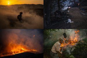 „Iškepsime gyvi“: žmonės nebegali tverti alinančio karščio, vaizdai iš gaisrų primena pragarą