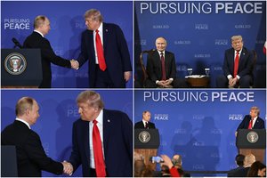 Kūno kalbos ekspertas: po derybų D. Trumpas vengė žiūrėti į V. Putiną