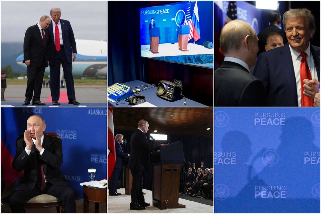 V.Putino ir D.Trumpo susitikimas. <br>Lrytas koliažas