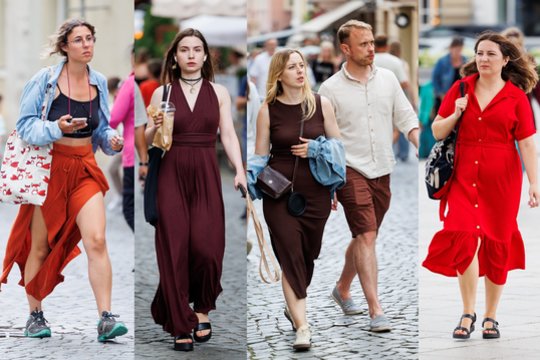 Sostinės gatvėse – ilguoju savaitgaliu besimėgaujantys žmonės: akį traukė vasariški deriniai