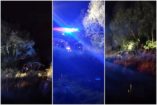 Nesėkmingas girto ir beteisio vairuotojo manevras Vilkaviškio r.: įskriejo į ežerą, prireikė ugniagesių ir medikų