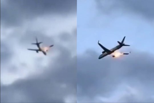 Kraupus vaizdas skrydyje iš Graikijos: dėl ore užsiliepsnojusio lėktuvo variklio – avarinis nusileidimas