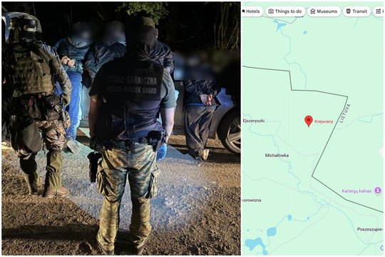 Vos už 500 metrų nuo Lietuvos sienos sulaikytas migrantų vedlys, į Lenkiją neteisėtai atvežęs 5 afganus