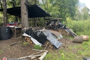 Šilalės policija likvidavo gerai įrengtą bravorą – parodė vaizdus iš miško glūdumos