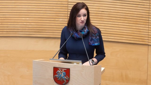 Akimirkos iš kandidatės į premjeres kalbos: pabrėžė tris svarbiausius aspektus