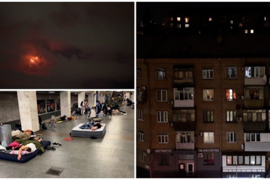 Užfiksavo masinę Rusijos ataką Ukrainoje: skriejo dronai, raketos, bombonešiai