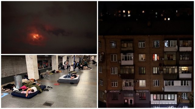 Užfiksavo masinę Rusijos ataką Ukrainoje: skriejo dronai, raketos, bombonešiai