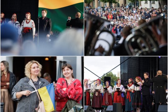 Rotušės aikštėje skambėjo Lietuvos ir Ukrainos atlikėjų dainos: tam buvo ypatinga proga