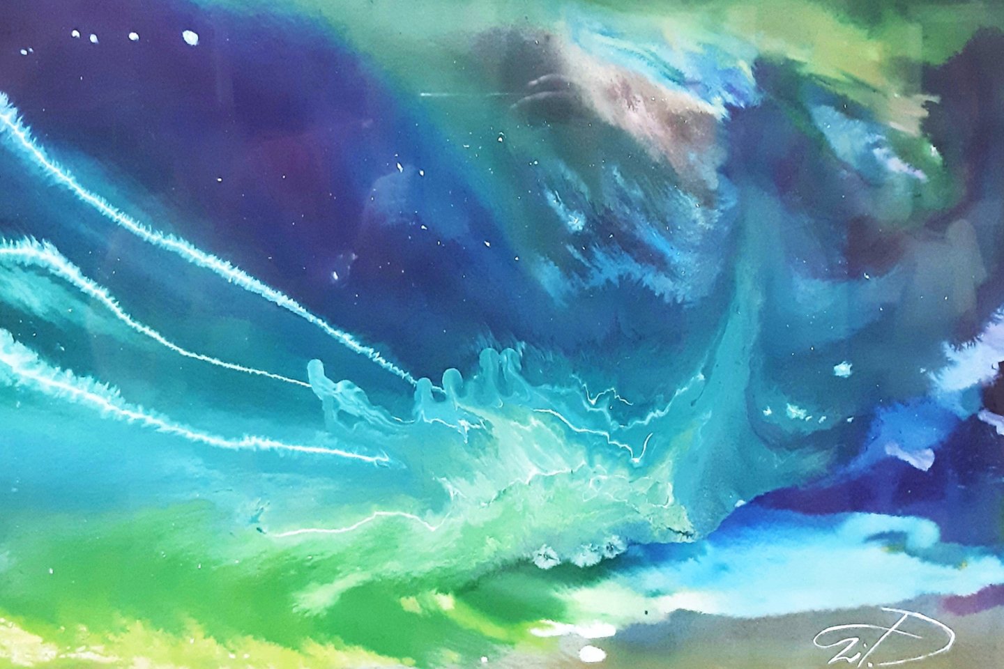 Vyresniosios kartos dailininkė Z.Daugintytė nuliejusi gausybę klasikinių ir abstrakčių akvarelių gamtos motyvais.<br>G.Pilaičio nuotr.