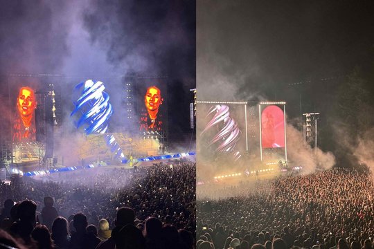 GJan koncerto metu – nesklandumai ant scenos