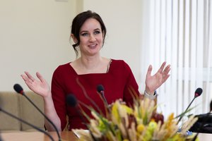 Susitikti su Mišria Seimo narių grupe pavėlavusi I. Ruginienė davė du pažadus