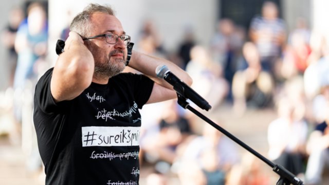 Š. Černiauskas: mes susirinkome pasisakyti už švaresnę ir skaidresnę Lietuvą
