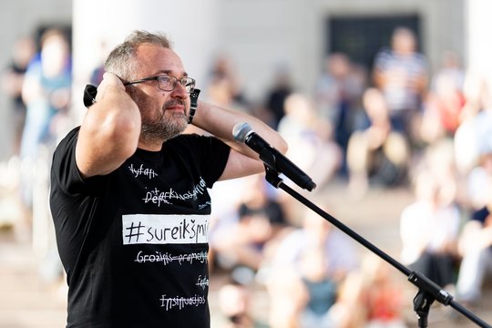 Š. Černiauskas: mes susirinkome pasisakyti už švaresnę ir skaidresnę Lietuvą