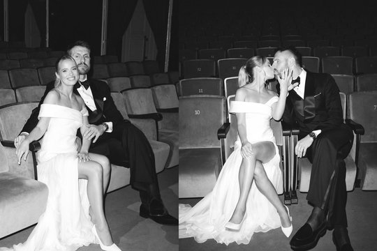 Mantas Stonkus ir Gelminė Glemžaitė paviešino nematytas vestuvių akimirkas