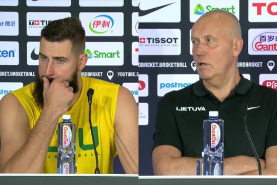 Spaudos konferencijoje klausimo nesupratusiam R. Kurtinaičiui išsisukti padėjo J. Valančiūnas