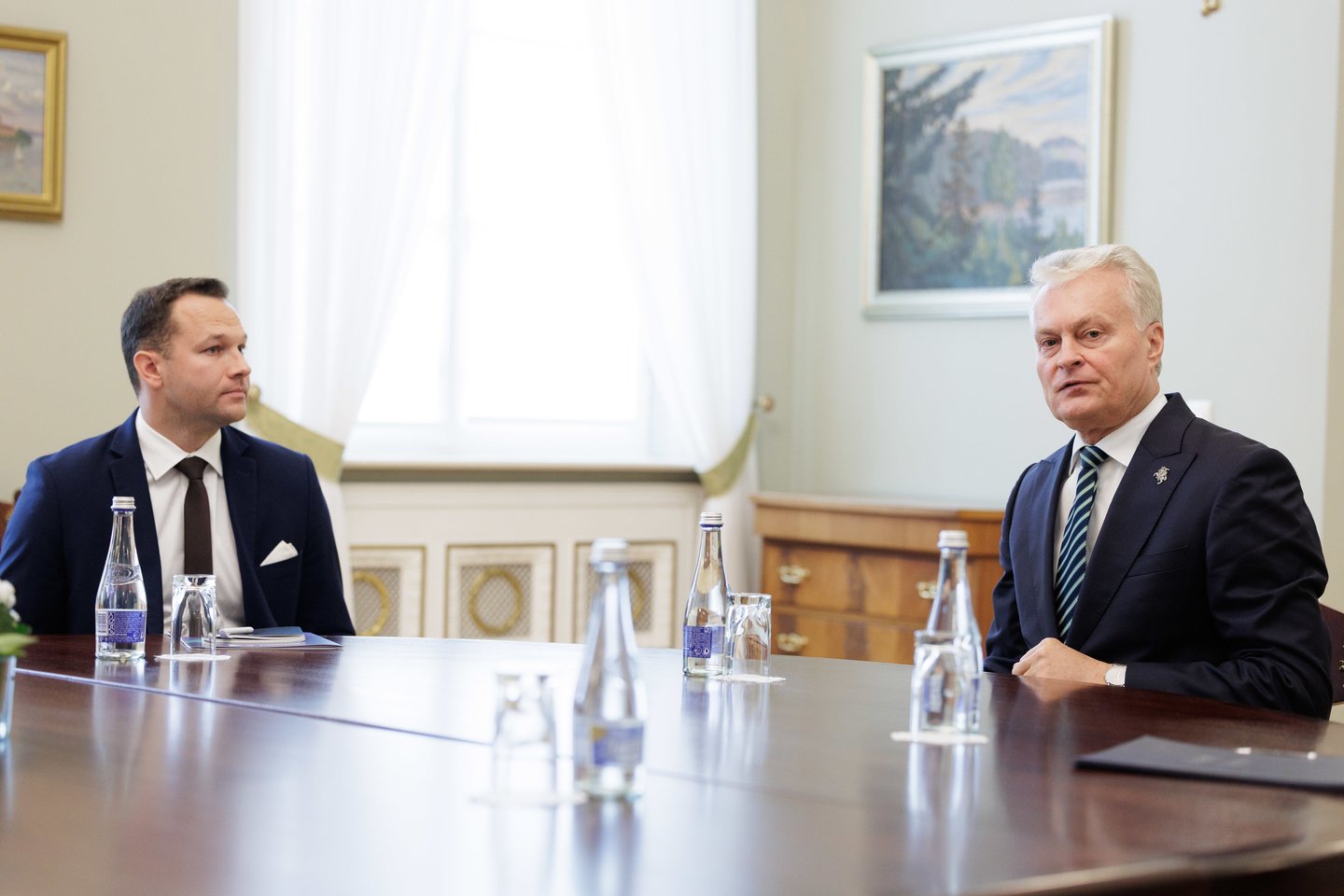 Edvinas Grikšas ir Gitanas Nausėda.<br> V. Skaraičio nuotr.