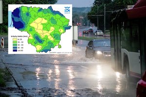 Vienur lietaus per daug, kitur – jo trūksta: skirtumas siekia iki 5–6 kartų