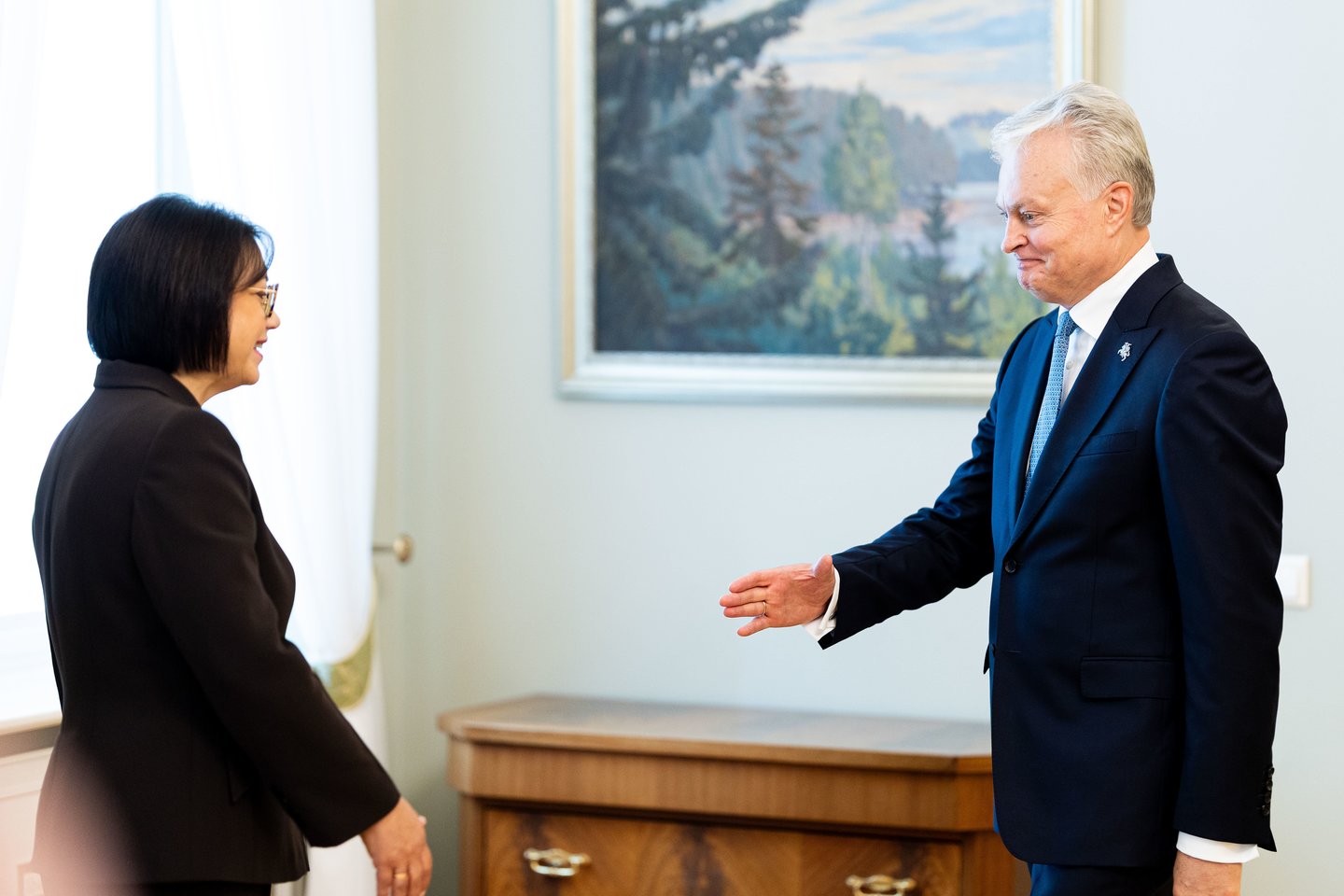 Raminta Popovienė, Gitanas Nausėda. <br>Ž. Gedvilos (ELTA) nuotr.