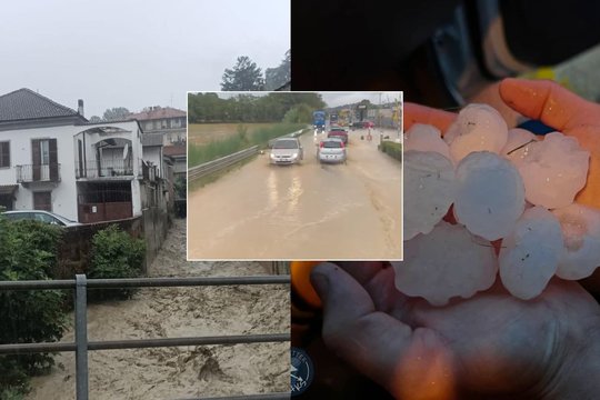 Uragano „likučiai“ smogė Italijai: talžė didžiulė kruša, ledėkai apgadino automobilius ir namus