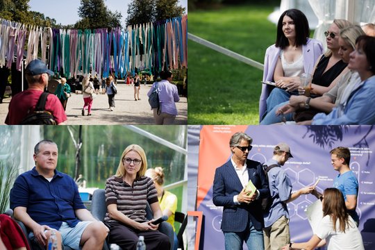 Bernardinų sode – dvi dienas truksiantis diskusijų festivalis „Būtent!“: pamatykite renginio akimirkas