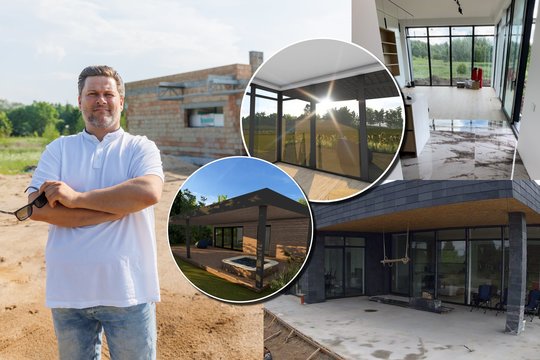 Merūnas Vitulskis atvėrė ant ežero kranto statomos sodybos duris: „Tu planuoji, o Dievas juokiasi“