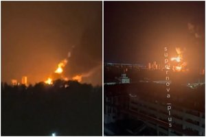 Rusijoje ir vėl sproginėjo naftos gamyklos: dronai smogė dviem objektams