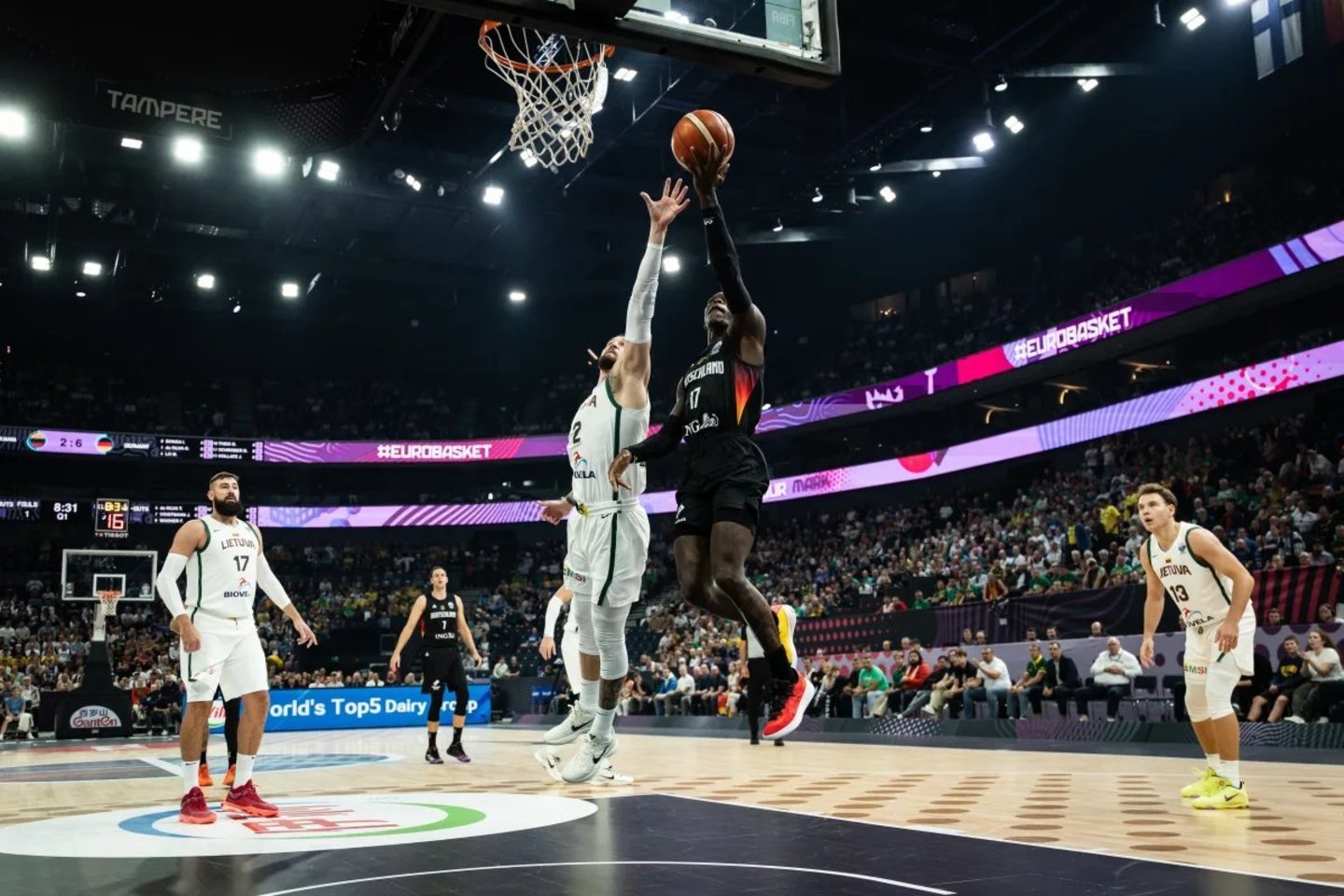 Lietuvos ir Vokietijos rungtynės.<br>FIBA nuotr.