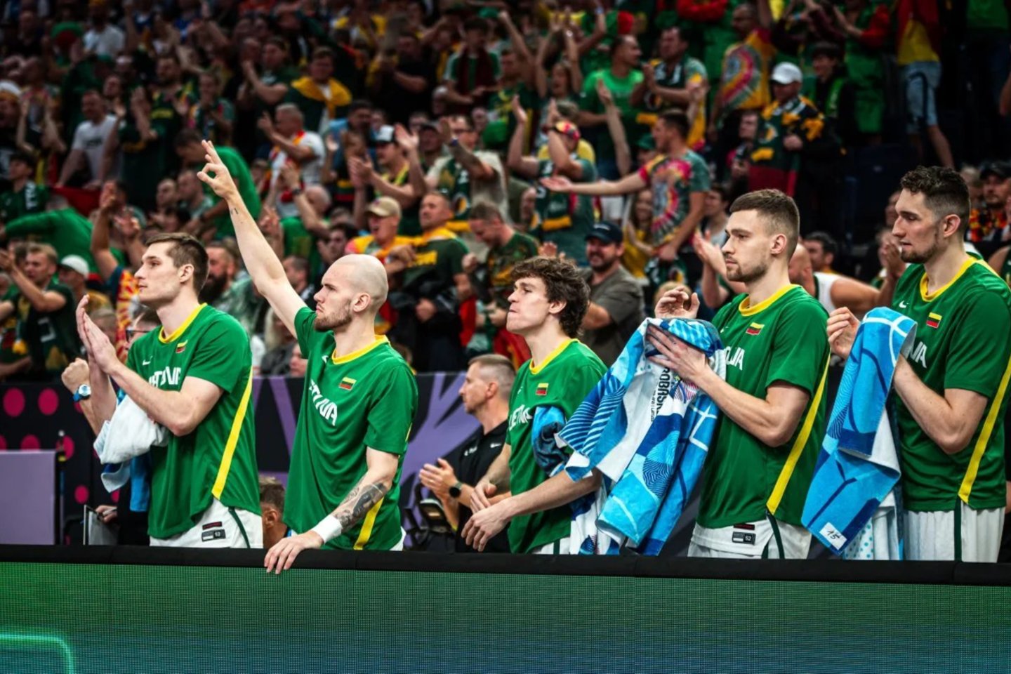 Lietuvos ir Vokietijos rinktinių mačo akimirka.<br>FIBA nuotr.