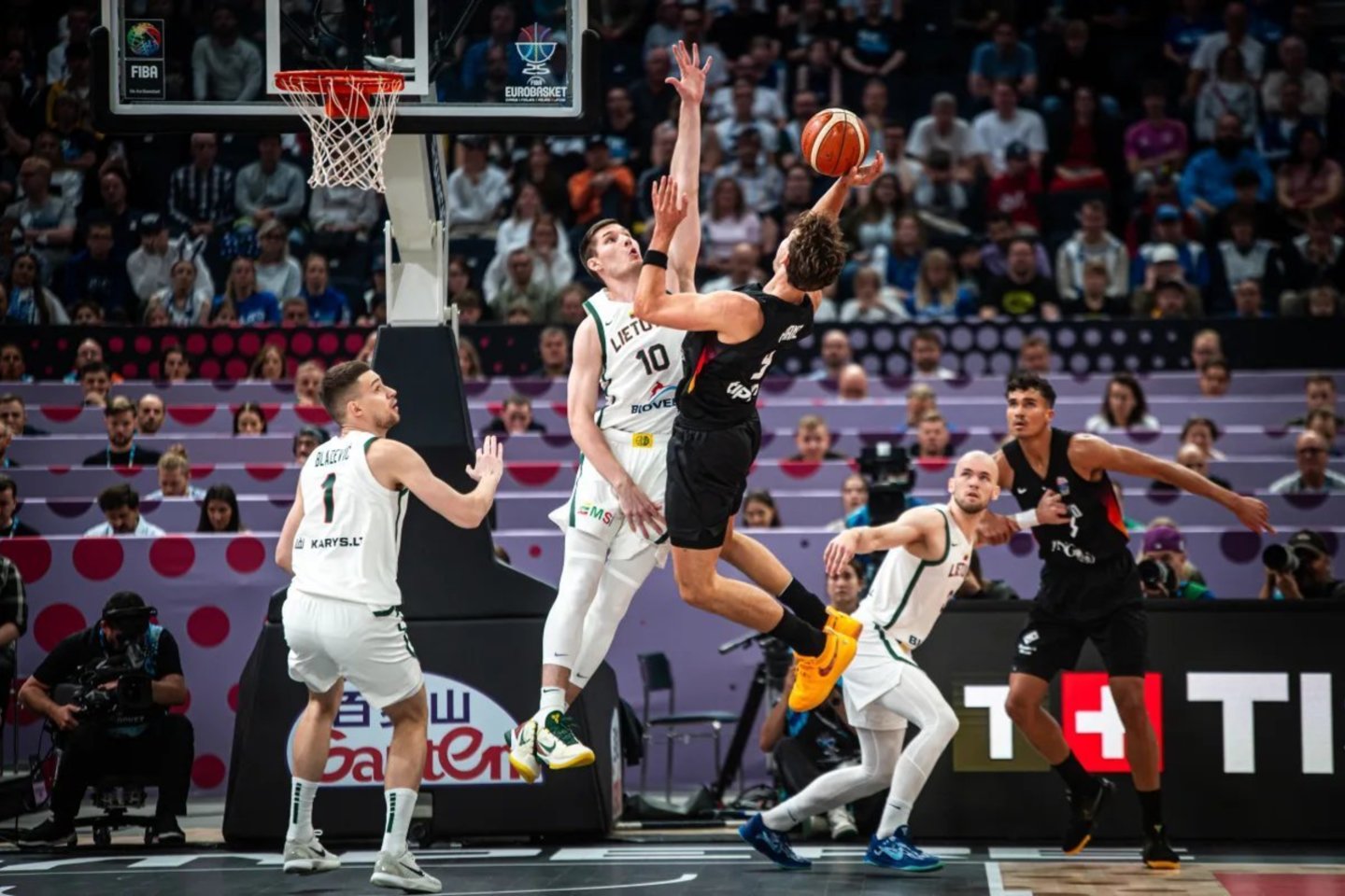 Lietuvos ir Vokietijos rungtynės.<br>FIBA nuotr.