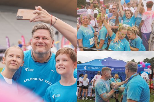 „The Color Run“ bėgime pirmą kartą – Rimanto Kaukėno paramos fondo komanda
