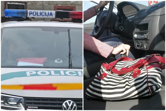 Vilniuje ir Klaipėdos rajone iš automobilių pavogtos rankinės su pinigais ir dokumentais