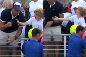 Kuriozas teniso turnyre: milijonierius atėmė iš vaiko kepurę, o iškeiktas interneto – pasislėpė