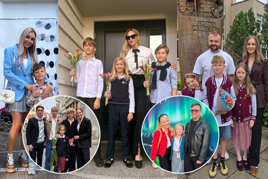 Rugsėjo 1-ąją žinomi žmonės išlydėjo atžalas į mokyklą: nuotraukose – ūgtelėję vaikai ir gėlės mokytojams