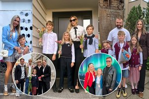 Rugsėjo 1-ąją žinomi žmonės išlydėjo atžalas į mokyklą: nuotraukose – ūgtelėję vaikai ir gėlės mokytojams