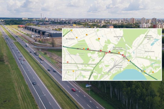 Praneša kauniečiai: link Vilniaus autostrada geriau nevažiuokite