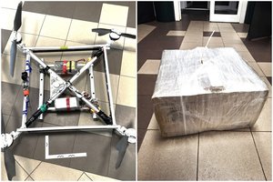 Pasieniečiai perėmė dar du iš Baltarusijos skridusius dronus bei 1 000 pakelių cigarečių