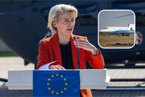 „Sky News“: Rusijos išpuolio laikas prieš U. von der Leyen lėktuvą pasirinktas neatsitiktinai
