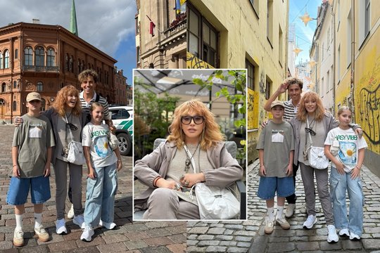 M. Galkino paviešintose šeimos akimirkose iš Rygos akį traukė A. Pugačiova: akyliausi gūžčiojo pečiais