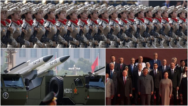 Kinijoje – pompastiškas karinės technikos paradas: pasauliui siunčia aiškią žinutę