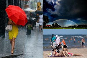 Šiluma nesitraukia, bet įspėja dėl trumpų liūčių: vienai šalies daliai jų klius daugiau