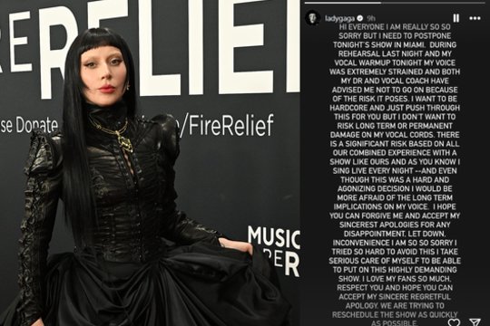 Iš Lady Gagos – netikėta žinia: likus vos kelioms valandoms iki pasirodymo jį atšaukė