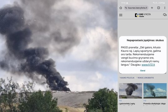 Gyventojai piktinasi, kad per vėlai gavo perspėjimus apie gaisrą Lapių sąvartyne