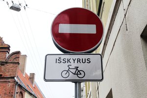 Gyventojas nustėro pamatęs pernakt pastatytą naują kelio ženklą: pasisekė, kad negavo baudos