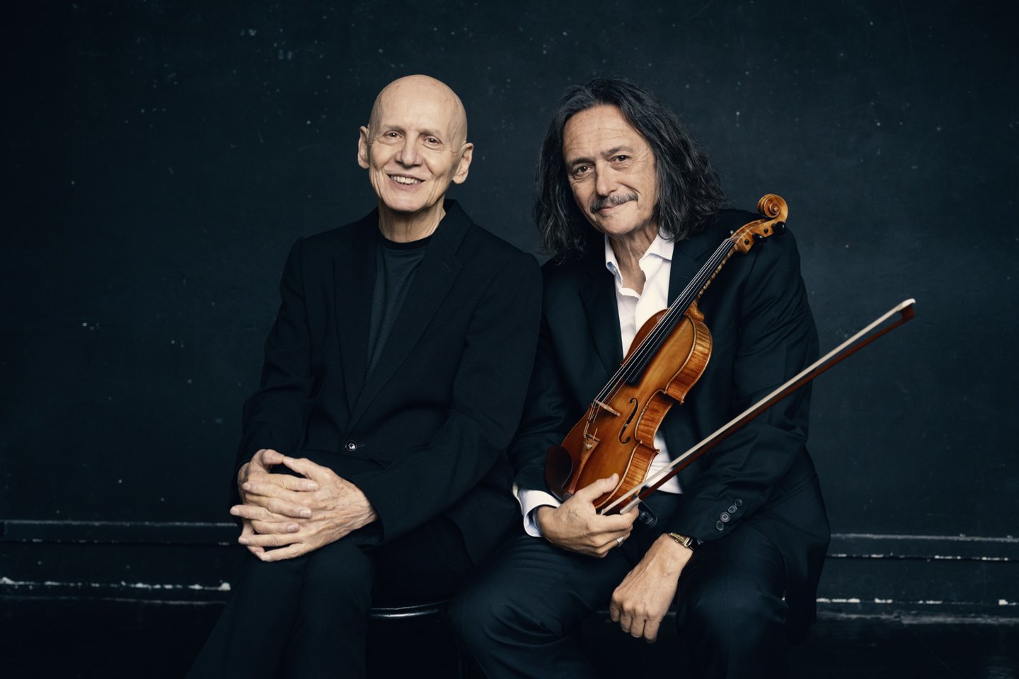 Kertinė Prancūzijos džiazo asmenybė smuikininkas D.Pifarély Vilniuje gros su tokio pat kalibro prancūzų žvaigžde pianistu ir kompozitoriumi F.Couturier. <br>J.B.Millot nuotr.