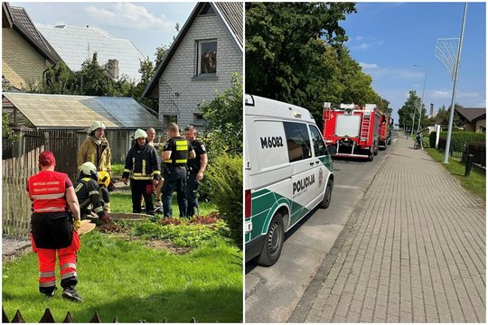 Rimta gelbėjimo operacija Jurbarke: į pagalbą vietos ugniagesiams nuskubėjo gelbėtojai iš Kauno