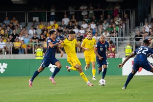 Neįtikėtiną mūšį Kaune olandams užkūrę Lietuvos futbolininkai pralaimėjo tik vieno įvarčio skirtumu