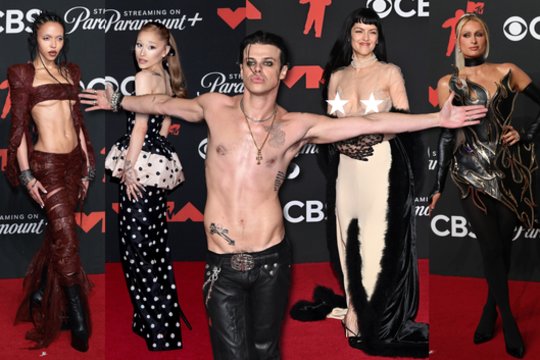 Niujorką sudrebino kasmetiniai MTV apdovanojimai: ant raudonojo kilimo – ryškiausios žvaigždės ir šokiruojančios nuogybės