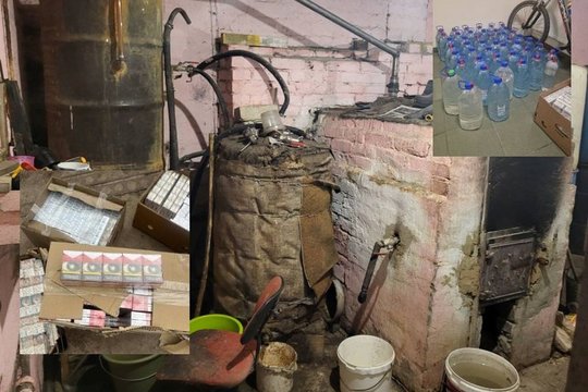 Pasieniečių vienos dienos operacija: aptikta nelegalių cigarečių, „samanės“ ir aparatas jai varyti, sulaikyti keturi įtariamieji