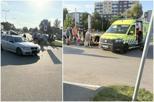 Per BMW ir motorolerio susidūrimą Kėdainiuose sunkiai nukentėjo nepilnametis